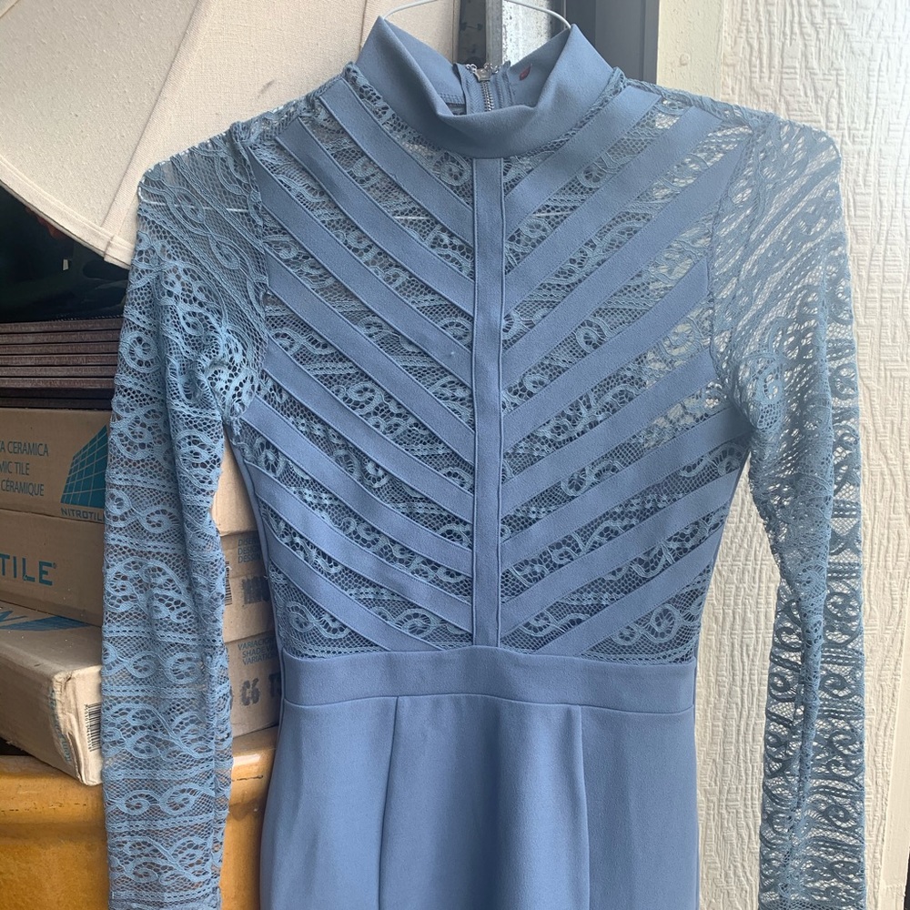 Intricate Lace Blue Dress